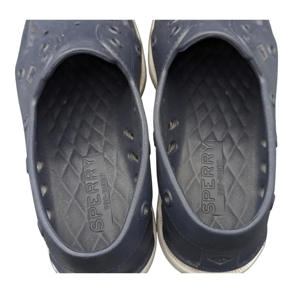 Sperry Top-Sider Boat Float‎ Non Marking Slip On Loafers Blue White  Shoes 6
